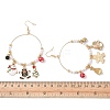 Christmas Theme Alloy Enamel Dangle Earrings LS-EJEW-B068-01G-02-3
