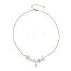 Chakra Gemstone Chip Beads & 304 Stainless Steel Butterfly Pendant Cable Chain Necklaces for Women NJEW-JN05826-3