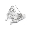 Butterfly Alloy Crystal Rhinestone Brooches JEWB-C037-09P-3