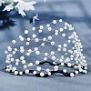 Imitation Pearl Hair Net Crown Headband PW-WGE79BF-01-2