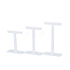 3Pcs 3 Sizes Acrylic T Bar Earring Display Stands EDIS-WH0029-35-1