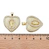 Brass Micro Pave Cubic Zirconia Pendants KK-Q006-22G-02-3