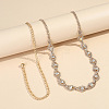 Alloy Crystal Rhinestone Horse Eye Link Waist Belly Chains for Women FS-WGBDEF7-02-1