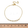 Brass Micro Pave Clear Cubic Zirconia Link Bracelets BJEW-E114-01C-G-5