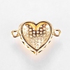 Brass Micro Pave Cubic Zirconia Links ZIRC-L068-27G-2