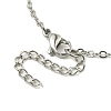 304 Stainless Steel Cable Chain Macrame Pouch Empty Stone Holder for Pendant Necklaces Making NJEW-TA00117-03-3