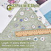 32Pcs 8 Style Evil Eye Alloy Enamel Pendants PALLOY-DC0001-24-2