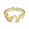 Brass Open Cuff Rings RJEW-B051-34G-2