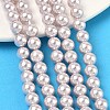 Electroplated Shell Pearl Beads Strands BSHE-G041-6mm-06-5
