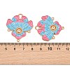 Alloy Enamel Cabochon Connector Settings AL-CBA8479-11KCG-3