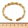 Brass Braided Rope Cuff Bangles for Women KK-CBACA61-01G-5
