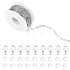304 Stainless Steel Paperclip Chains Bracelet Necklace DIY Making Kit DIY-TA0009-67-2