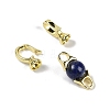 Natural Dyed Lapis Lazuli with Brass Fold Over Clasps G-G141-03G-18-2