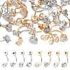 16Pcs 4 Styles Alloy Clear Cubic Zirconia Earring Nuts FIND-YW0012-06A-2
