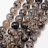 Natural Dragon Veins Agate Bead Strands G-K166-14-14mm-01-1