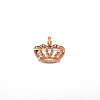 Crystal Rhinestone Crown Brooch JEWB-WH0022-30-2