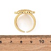 Adjustable Brass Micro Pave Cubic Zirconia Cuff Rings for Women RJEW-B139-08G-01-5