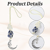 Nuggets Natural Quartz Crystal & Lapis Lazuli Pouch Pendant Decorations HJEW-WH20002-03E-6