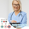 12Pcs Alloy Enamel Stethoscope Pendant Decorations HJEW-OC00147-5