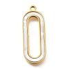 Hollow Oval 304 Stainless Steel Pendants STAS-Q348-05G-1