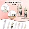 HOBBIESAY 20Pcs Natural Mixed Quartz Pendants FIND-HY0001-27-2