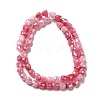 Electroplate Glass Beads Strand GLAA-G088-03-3