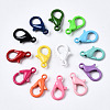 Spray Painted Eco-Friendly Alloy Lobster Claw Clasps X-PALLOY-T080-06E-NR-2