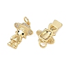 Brass Micro Pave Black Cubic Zirconia Pendants CU-CBA9AFC-01G-28-2