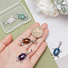 ARRICRAFT 5Pcs 5 Style Natural Gemstone Pendants G-AR0004-60-3