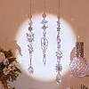 3Pcs 3 Styles Glass & Alloy Hanging Suncatchers AJEW-NB0008-75-3