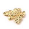 Rack Plating Brass Micro Pave Cubic Zirconia Pendants KK-E072-20G-3