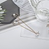 Alloy & Round Imitation Pearl Tassel Chain Cuff Crawler Climber Cartilage Earrings FS-WG06E18-01-3