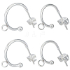 Beebeecraft 20Pcs 2 Size 304 Stainless Steel Ring Stud Earrings Findings STAS-BBC0004-71-1