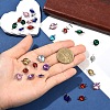 30Pcs 2 Styles Glass Cone Connector Charms STAS-YW0011-23-3