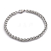 Tarnish Resistant 304 Stainless Steel Wheat Chains Bracelets BJEW-O091-04P-3