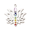 Chakra 304 Stainless Steel Rhinestone Pendants RB-CBA27F2-01P-1