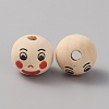 Spray Printed Wooden European Beads WOOD-WH0025-83D-2
