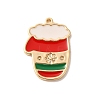 Christmas Brass Enamel Pendants KK-P278-01D-G-1