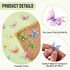 56Pcs 8 Colors Cloth Butterfly Ornament Accessories DIY-TA0014-28-4
