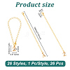 Letter A~Z Alloy Rhinestone Cup Pendant Decorations HJEW-AB00386-2