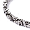 Tarnish Resistant 304 Stainless Steel Byzantine Chain Bracelets BJEW-I295-02B-P-2