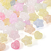 50Pcs 2 Styles Transparent Crackle Acrylic Beads OACR-TA0003-89-2