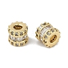 Brass Micro Pave Cubic Zirconia Beads KK-I719-21G-2