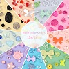 DIY Heart & Flower & Round Acrylic Beads & Alloy Keychain Making Kits DIY-YW0010-88-2