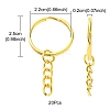 20Pcs Iron Split Key Rings IFIN-YW0003-01G-5