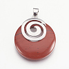 Natural Red Jasper Pendants KK-F751-D03-2