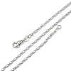 1.5mm Rack Plating Brass Oval Link Chain Necklaces for Women Men MAK-L044-25P-4