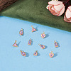 10Pcs 5 Styles Brass Cubic Zirconia Pendants KK-TADJ0001-30A-4