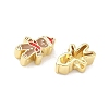 Christmas Brass Enamel Beads KK-I474-G24-2