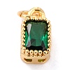 Real 18K Gold Plated Brass Inlaid Cubic Zirconia Charms LS-ZIRC-L100-075G-02-2